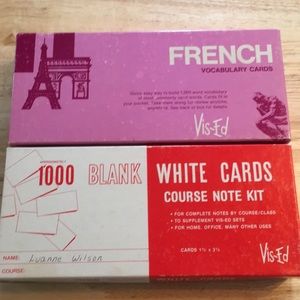 French Vocabulary & Blank Flash Cards